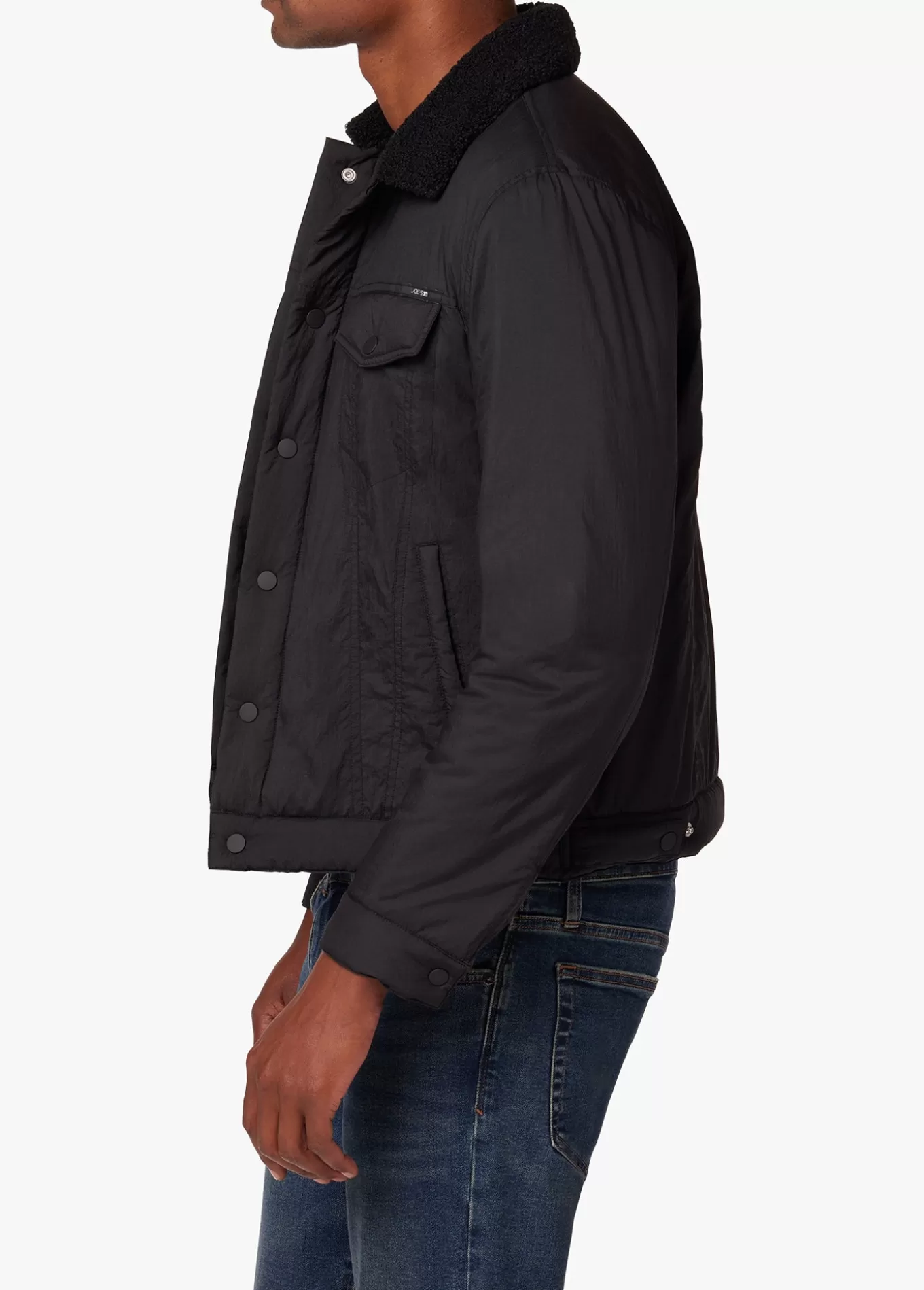 QUILTED BLACK TRUCKER JACKET>Joe’s Jeans Clearance